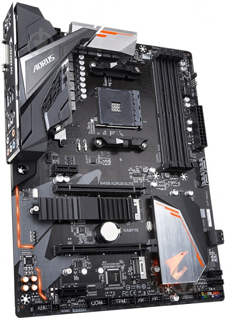 Материнская плата Gigabyte B450 AORUS ELITE (Socket AM4, AMD B450, ATX) - фото 3
