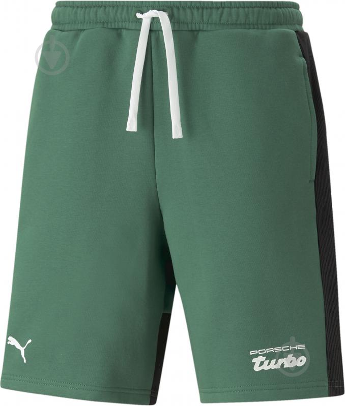 Шорты Puma PL SWEAT SHORTS 53823808 р. L зеленый - фото 1