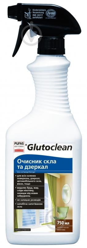 Средство моющее для стекла и зеркал Glutoclean 0,75 л - фото 1