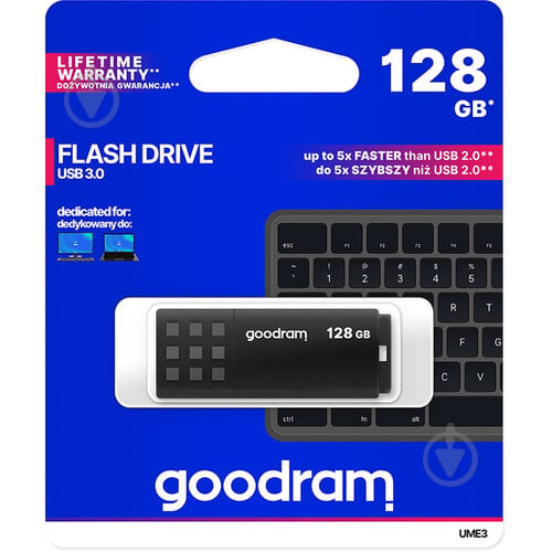 Флеш-пам'ять USB Goodram 128 ГБ USB 3.0 black (UME3-1280K0R11) - фото 4