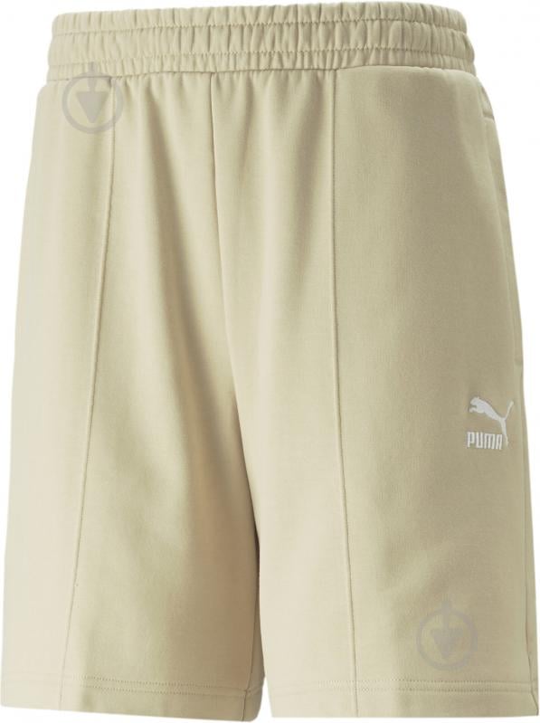 Шорти Puma CLASSICS PINTUCK SHORTS 8"" TR 53812688 р. S бежевий - фото 1