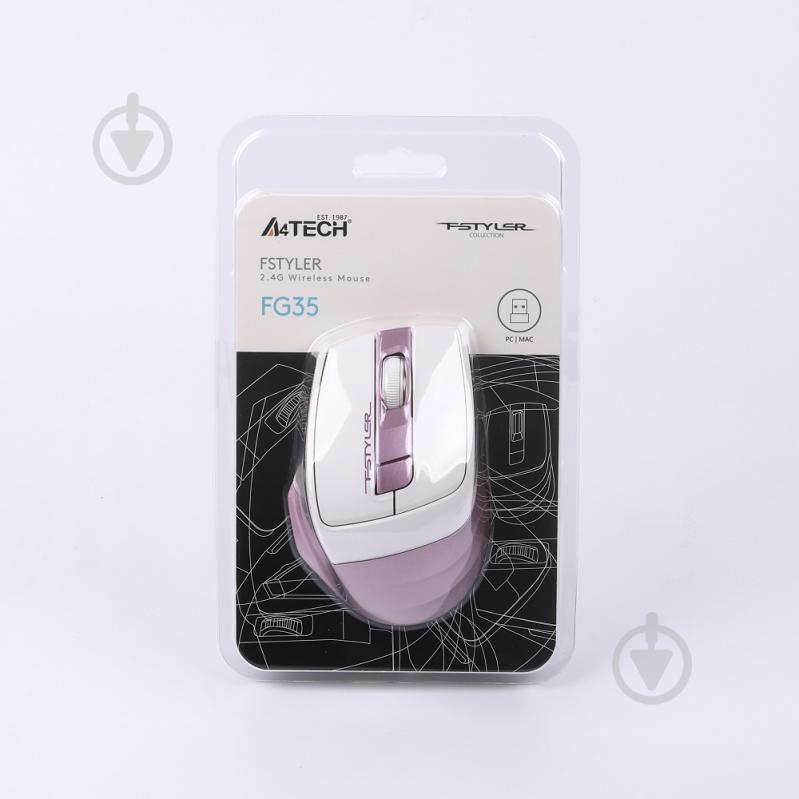 Мышка A4Tech Fstyler FG35 (Pink) - фото 7 Мышка A4Tech Fstyler FG35 (Pink) - фото 7