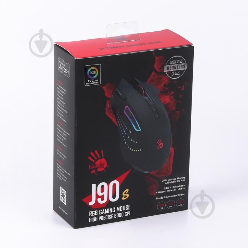 Мишка A4Tech J90s Bloody (Black) black - фото 7