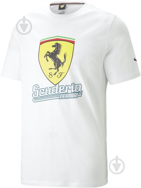 Футболка Puma FERRARI RACE BIG SHIELD TEE HERITAGE 53818604 р.L білий - фото 1