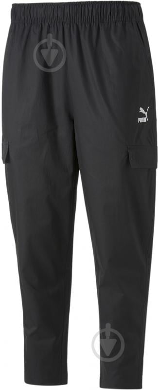 Брюки Puma CLASSICS WOVEN PANTS 53560501 р. S черный - фото 1