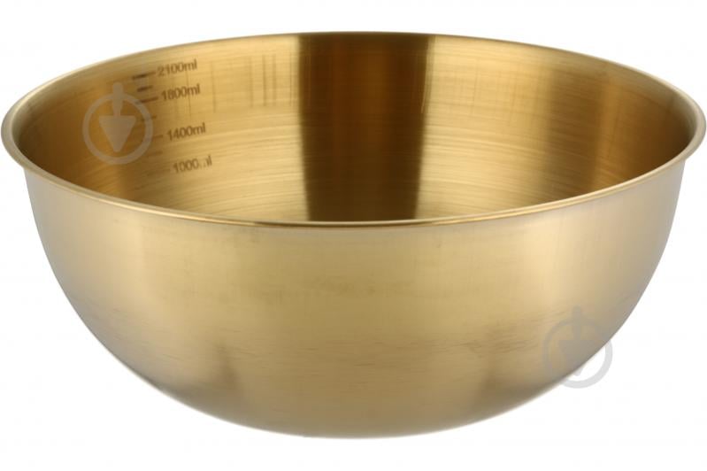 Миска Flamberg Premium 22 см 2,1 л золотой - фото 1 Миска Flamberg Premium 22 см 2,1 л золотой - фото 1
