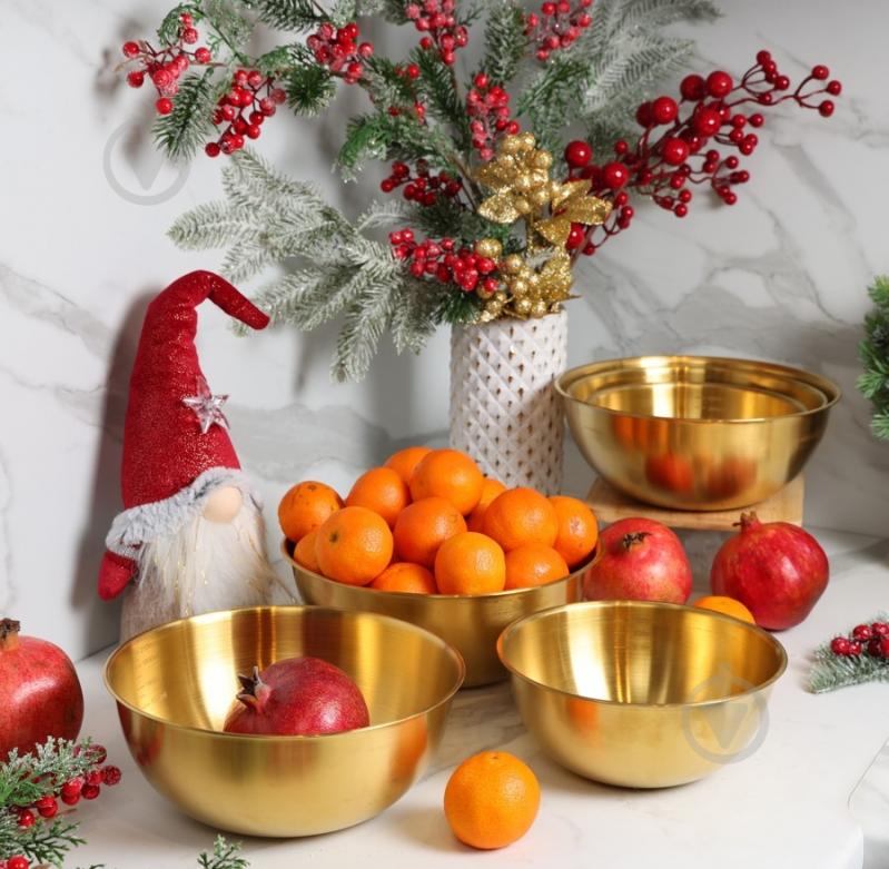 Миска Flamberg Premium 22 см 2,1 л золотой - фото 2 Миска Flamberg Premium 22 см 2,1 л золотой - фото 2