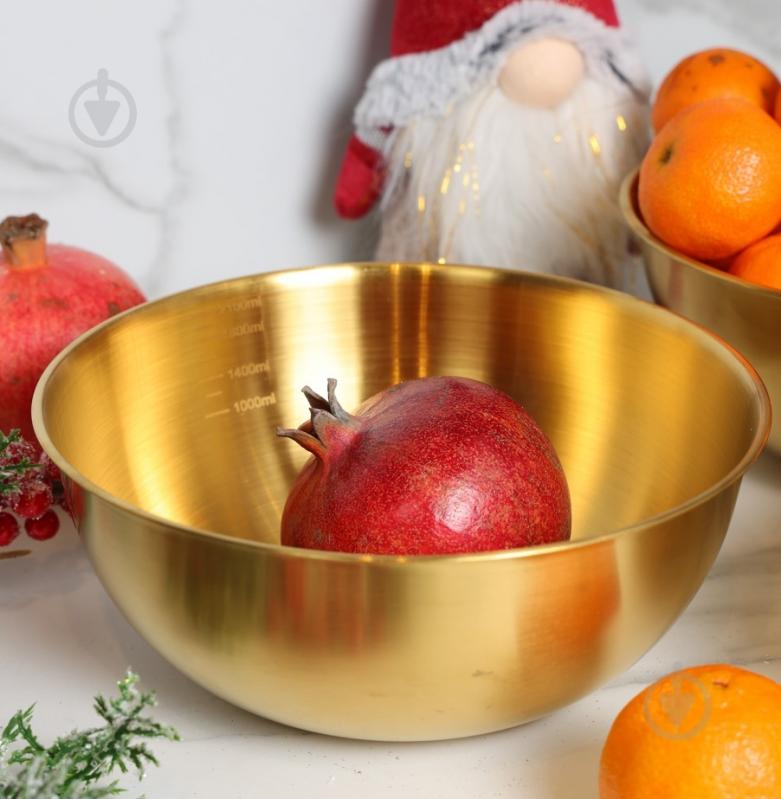 Миска Flamberg Premium 22 см 2,1 л золотой - фото 7 Миска Flamberg Premium 22 см 2,1 л золотой - фото 7