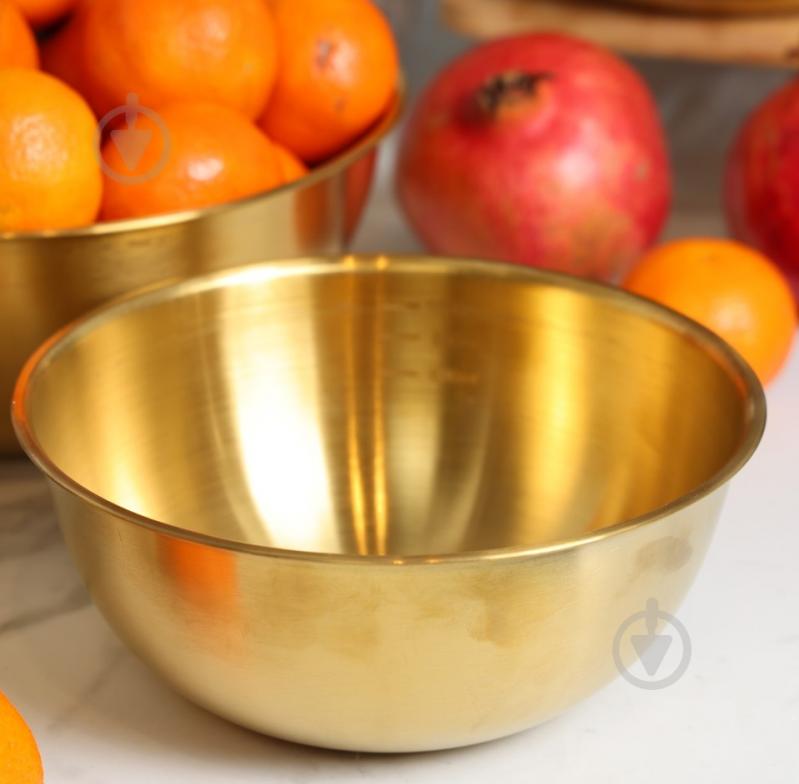 Миска Flamberg Premium d.18 см 1,2 л золотой - фото 8 Миска Flamberg Premium d.18 см 1,2 л золотой - фото 8