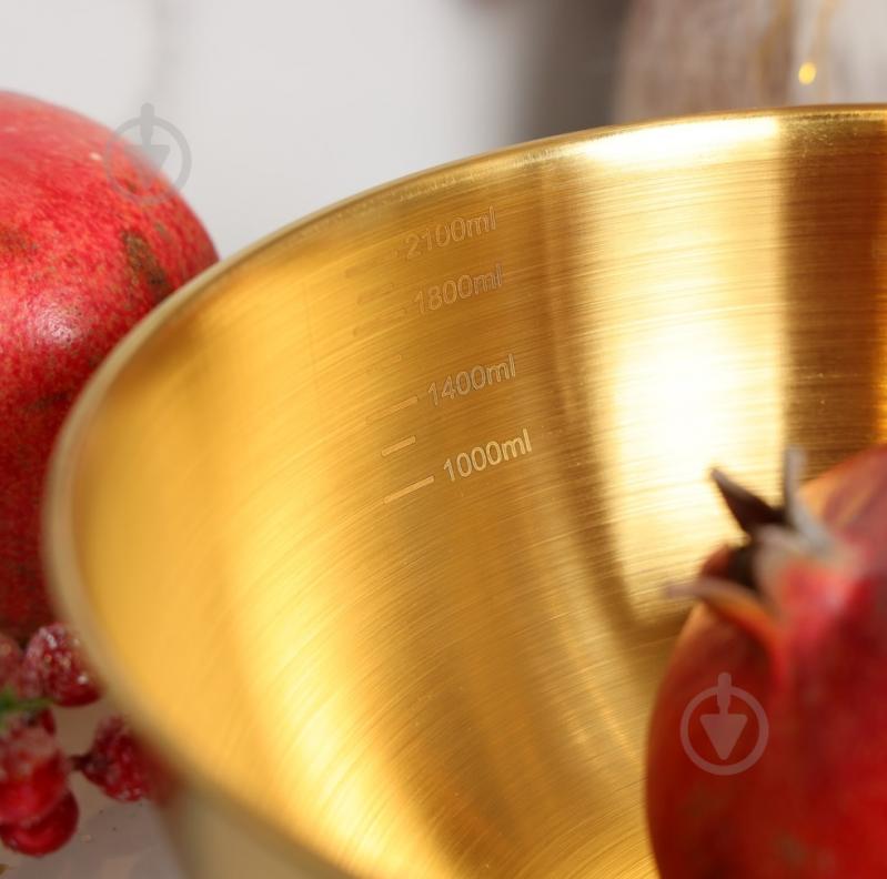 Миска Flamberg Premium d.24 см 2,5 л золотой - фото 11