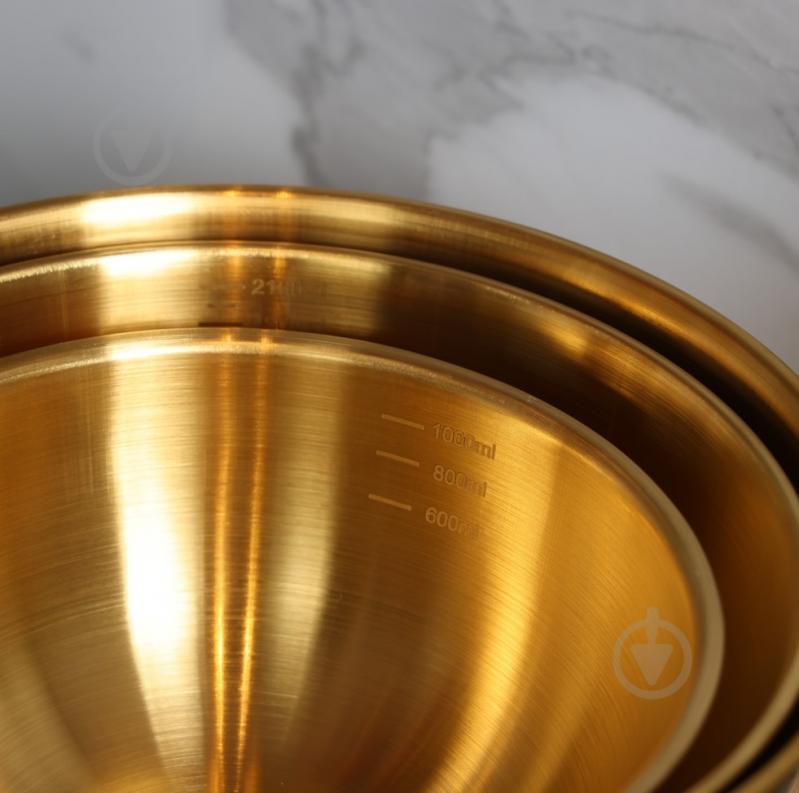 Миска Flamberg Premium d.24 см 2,5 л золотой - фото 3