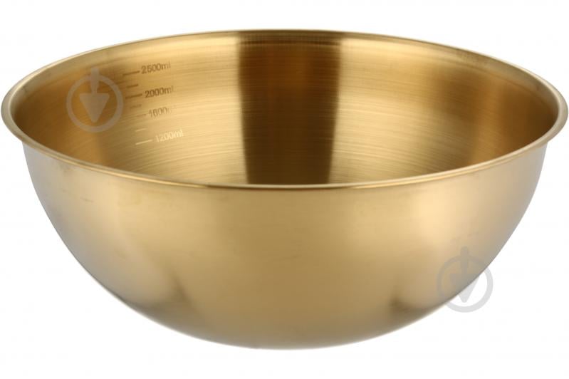 Миска Flamberg Premium d.24 см 2,5 л золотой - фото 1