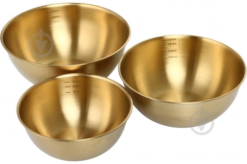 Миска Flamberg Premium d.24 см 2,5 л золотой - фото 6