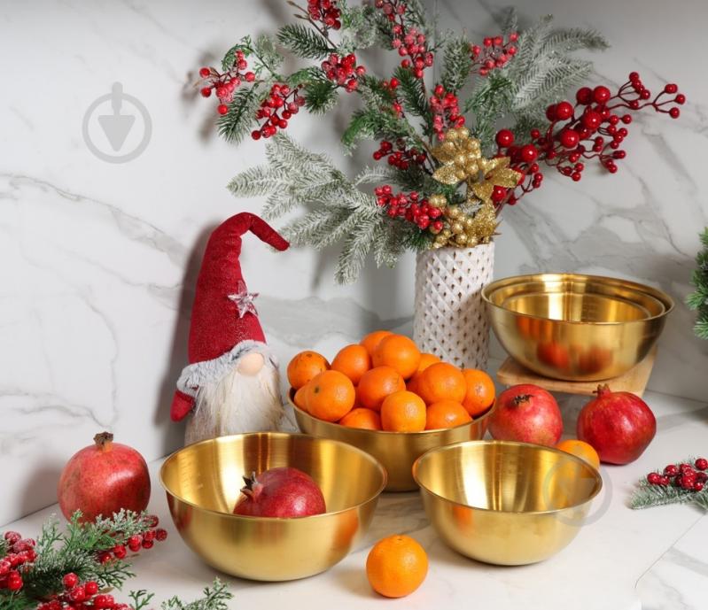 Миска Flamberg Premium d.24 см 2,5 л золотой - фото 4