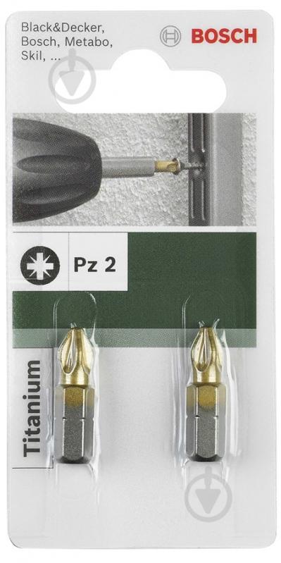 Бита Bosch PZ2x25 мм 2 шт. - фото 1