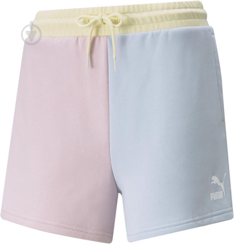 Шорти Puma Classics Block High Shorts 53460821 р. M блакитний із рожевим - фото 4