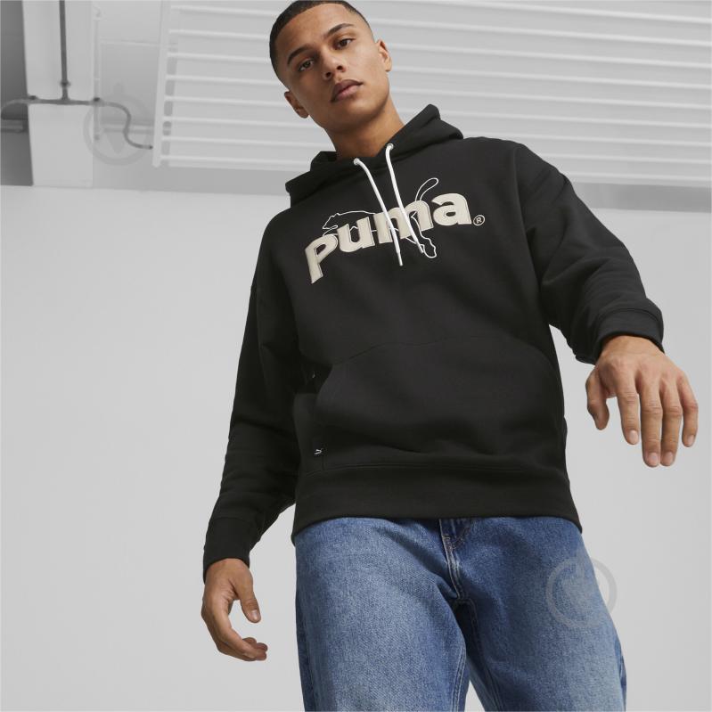 Джемпер Puma TEAM GRAPHIC HOODIE TR 53825901 р. M чорний - фото 3