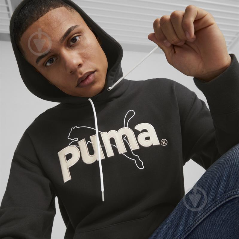 Джемпер Puma TEAM GRAPHIC HOODIE TR 53825901 р. M чорний - фото 4