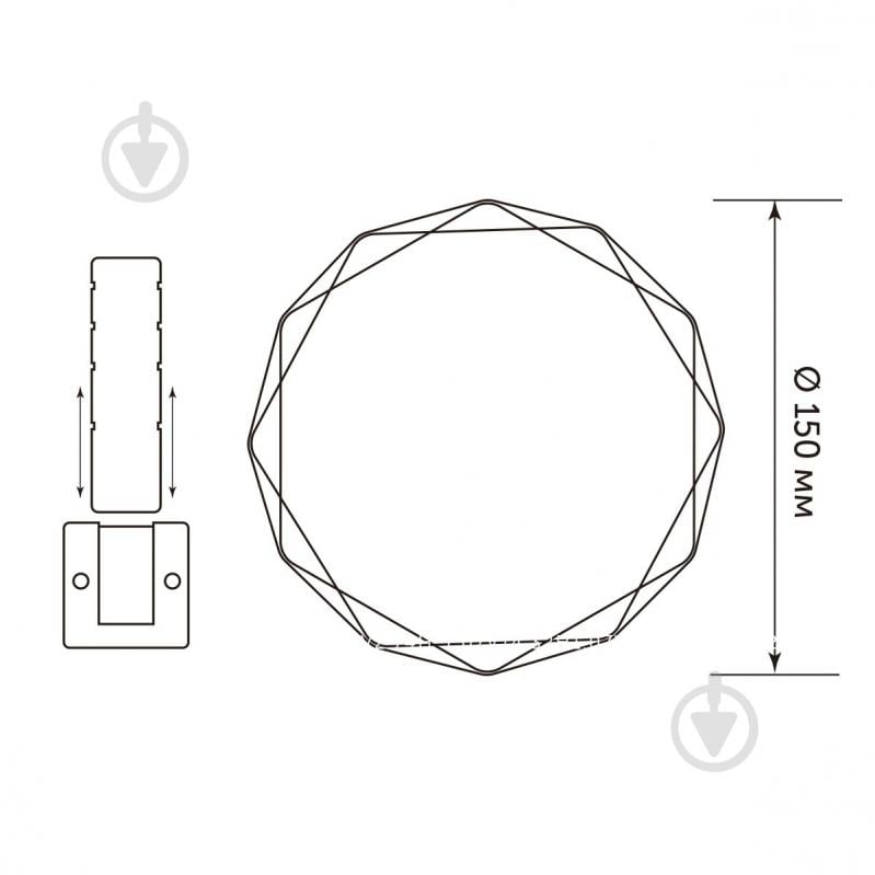 Світильник стельовий LED CONCEPT KNOCK LC 18 Вт білий 4500 К - фото 4