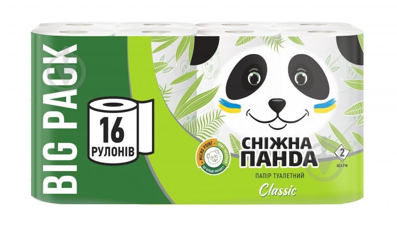 Туалетная бумага Сніжна Панда Классик двухслойная 16 шт. - фото 1