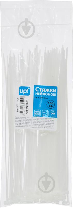 Стяжка для кабелю UP! (Underprice) 200x3 мм 100 шт. білий - фото 2