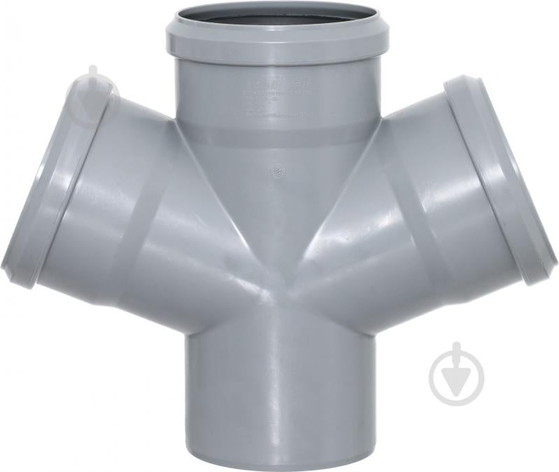Крестовина канализационная Valsir d100/100/x67° - фото 2