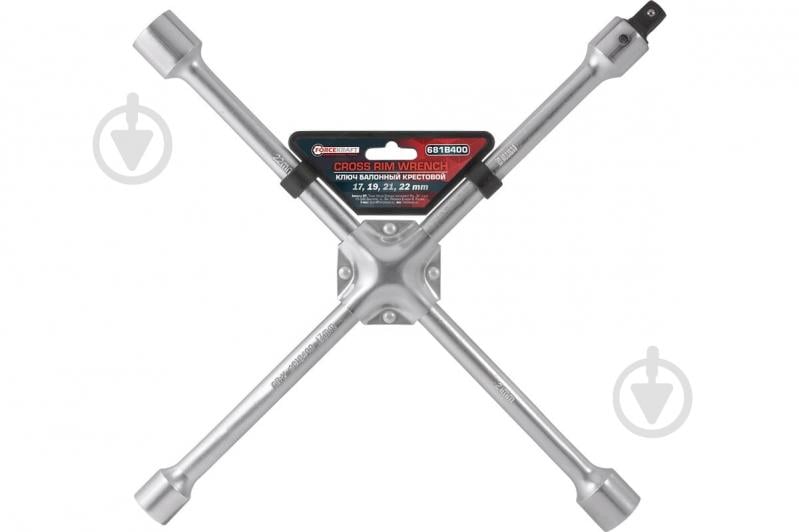 Ключ балонний Forsage хрестовий 17-19-21-22 з адаптером 1/2'' FK-681B400 - фото 1 Ключ балонний Forsage хрестовий 17-19-21-22 з адаптером 1/2'' FK-681B400 - фото 1