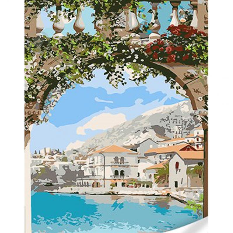 Набір для розпису за номерами Strateg Пейзаж 30х40 см - фото 7 Набір для розпису за номерами Strateg Пейзаж 30х40 см - фото 7