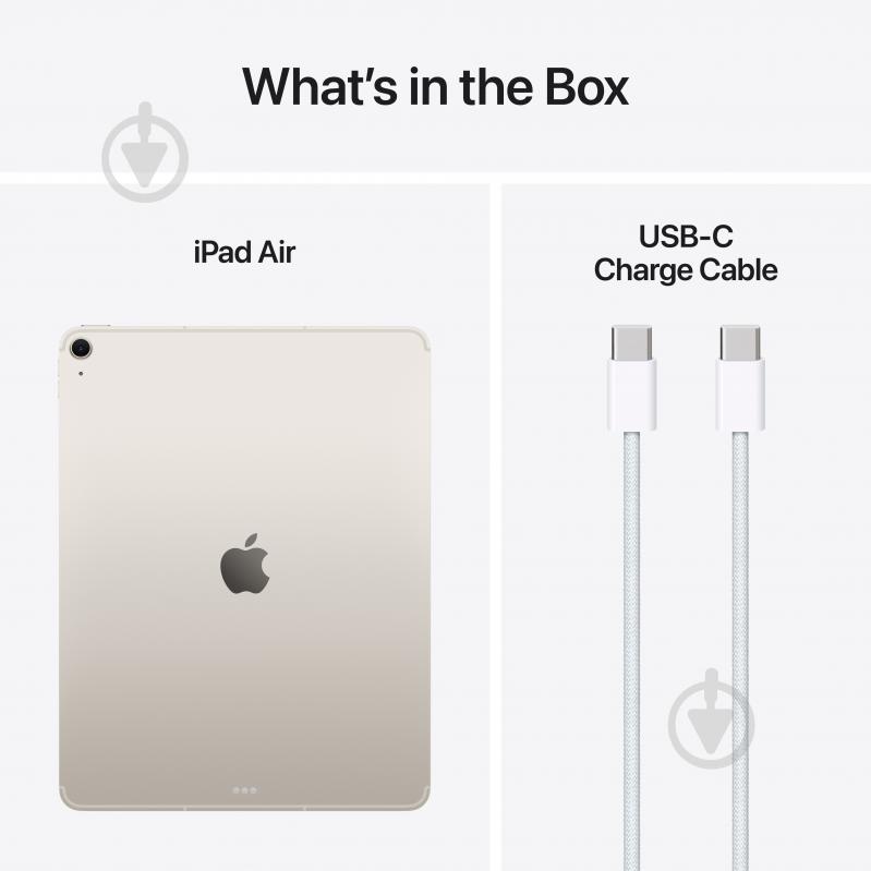 Планшет Apple iPad Air 2025 13" 8/128GB Wi-Fi + Cellular starlight (MCJ34TY/A) - фото 10