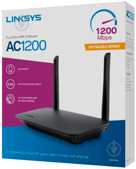 Wi-Fi-роутер Linksys E5400 Dual Band AC1200 (WiFi 5) - фото 6