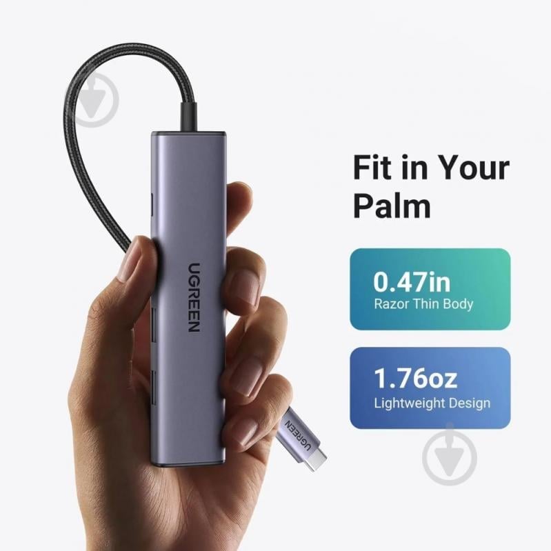 Док-станция UGREEN CM478 dark grey (15495) - фото 8