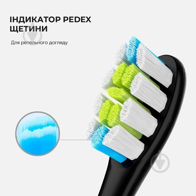 Насадки для електричної зубної щітки Oclean P1C5 B02 Professional Clean Brush Head Black 2 шт - фото 4