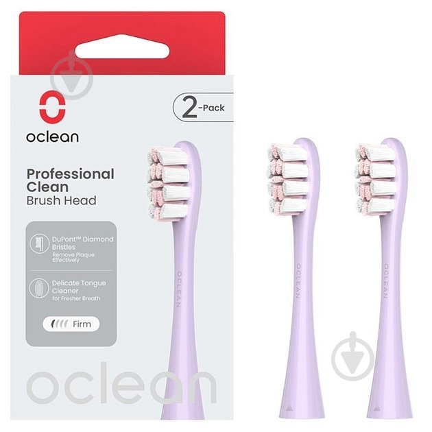 Насадки для електричної зубної щітки Oclean P1C13 P02 Professional Clean Brush Head Purple 2 шт - фото 1