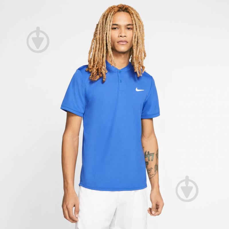 Поло Nike M NKCT DRY POLO BLADE AQ7732-480 р.XL синий - фото 4