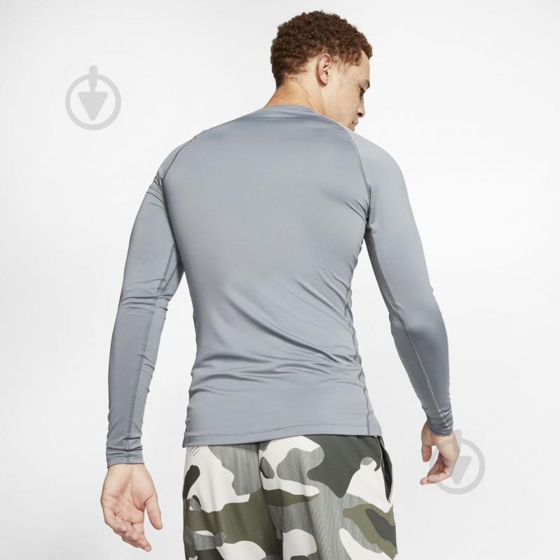 Футболка Nike M NP TOP LS TIGHT BV5588-084 р.3XL серый - фото 4