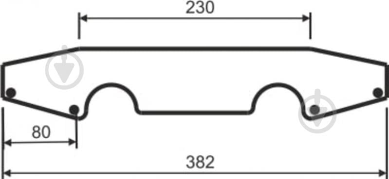 Снегодержатель полумесяц Tile матовый RAL 7024 графитово-серый - фото 2