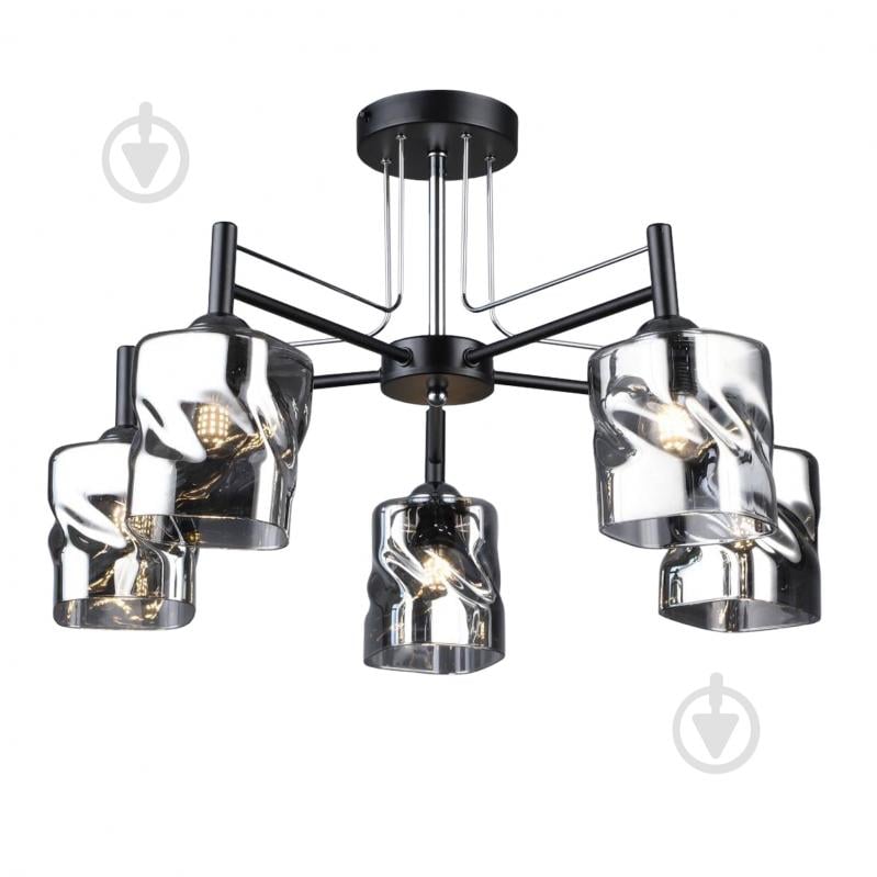 Люстра стельова Victoria Lighting 5x60 Вт E27 чорний Person/PL5 black - фото 1