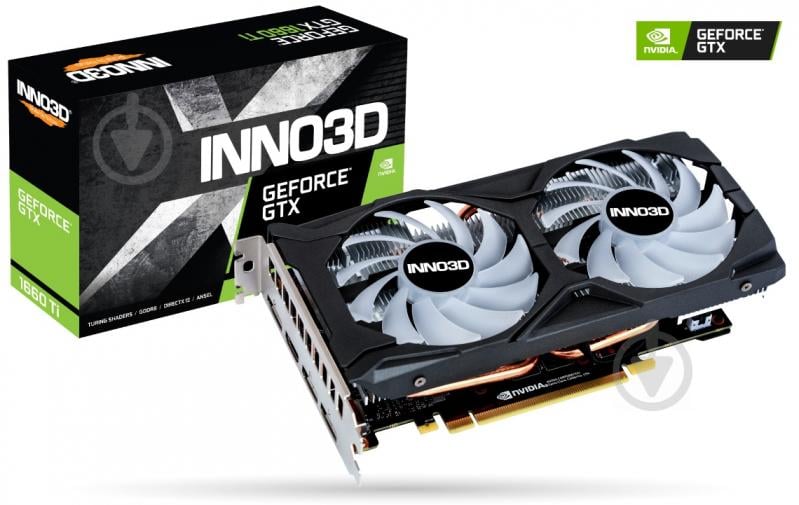 Видеокарта Inno3D GeForce GTX 1660 Ti Twin X2 OC 6GB GDDR6 192bit (N166T2-06D6X-1710VA15LB) - фото 1