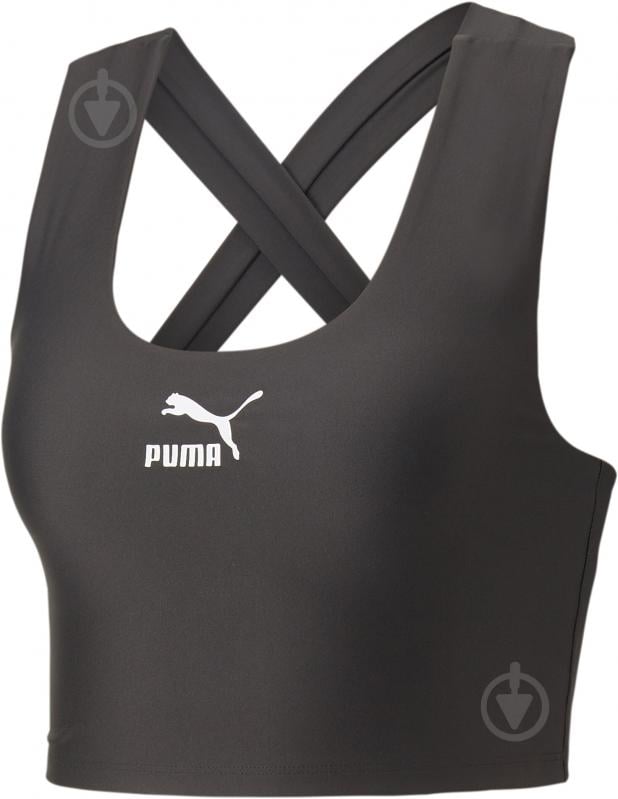 Бра Puma T7 CROP TOP 53829701 р.XS черный - фото 1