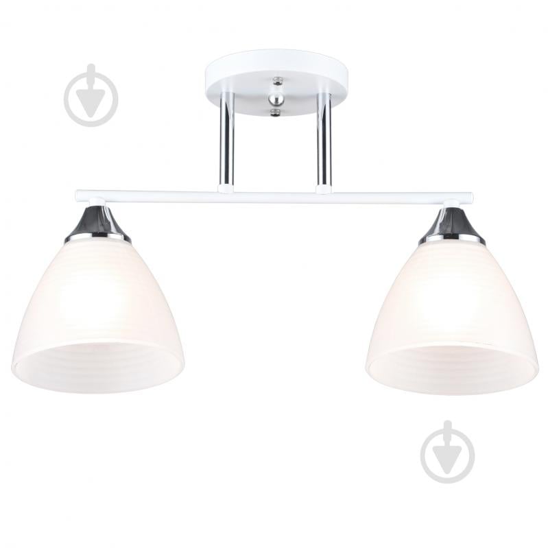 Люстра стельова Victoria Lighting 2x60 Вт E27 білий Ridge/PL2 white - фото 1
