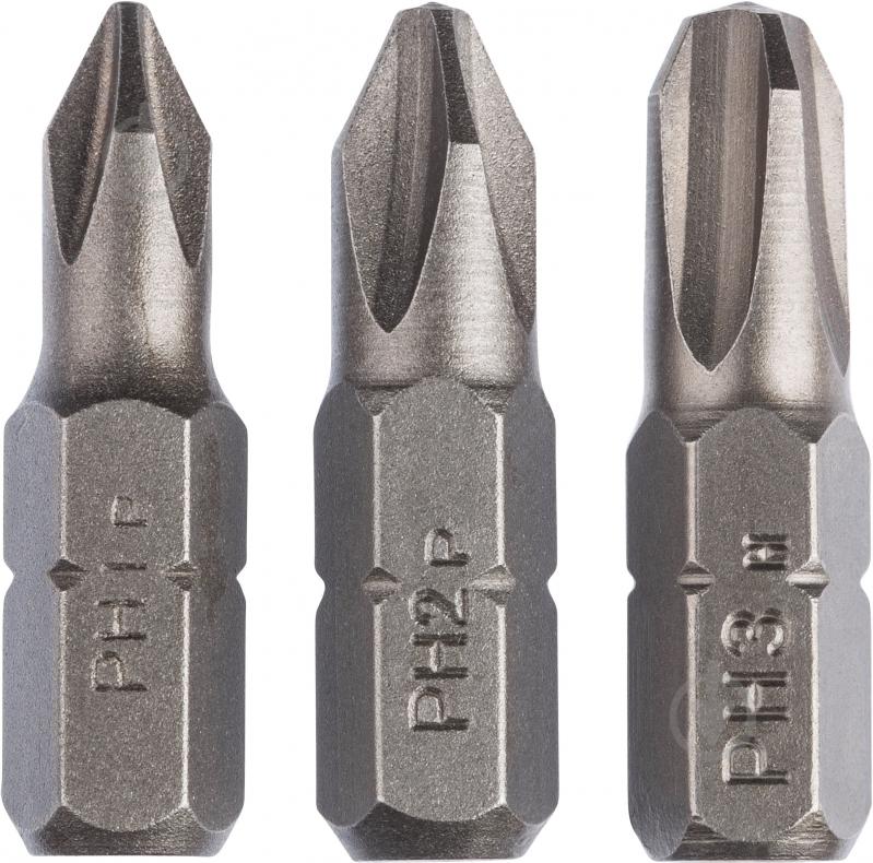 Набор бит Bosch PH1/2/3 x 25 мм 3 шт. - фото 1 Набор бит Bosch PH1/2/3 x 25 мм 3 шт. - фото 1