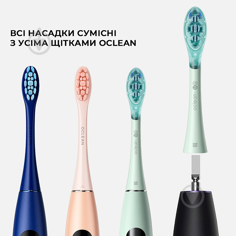 Насадка для электрической зубной щетки Oclean Ultra White Brush Head UW01 B02 2 шт. - фото 8