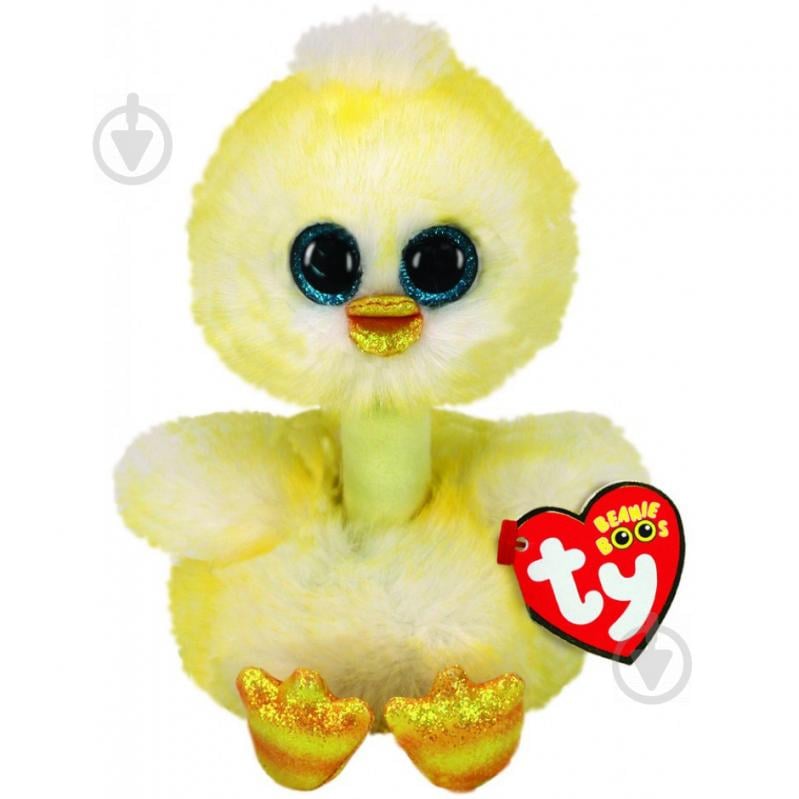 М'яка іграшка TY Beanie Boo's Курча Chick 15 см жовтий 36380 - фото 1