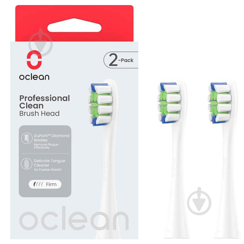 Насадки для електричної зубної щітки Oclean P1C1 W02 Professional Clean Brush Head White - фото 1