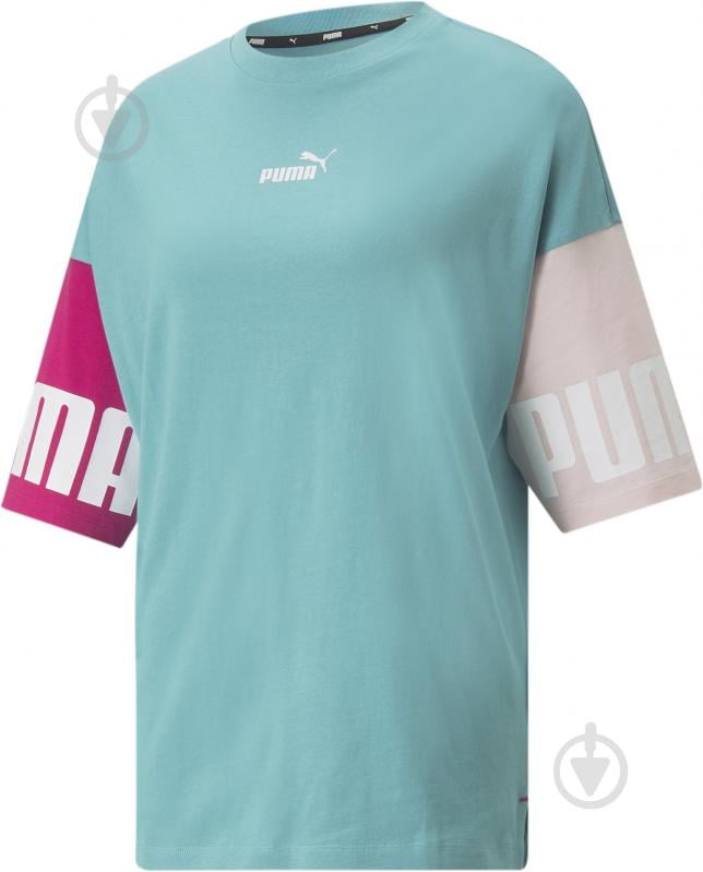 Футболка Puma Power Colorblock Tee 84712361 р.S голубой - фото 4