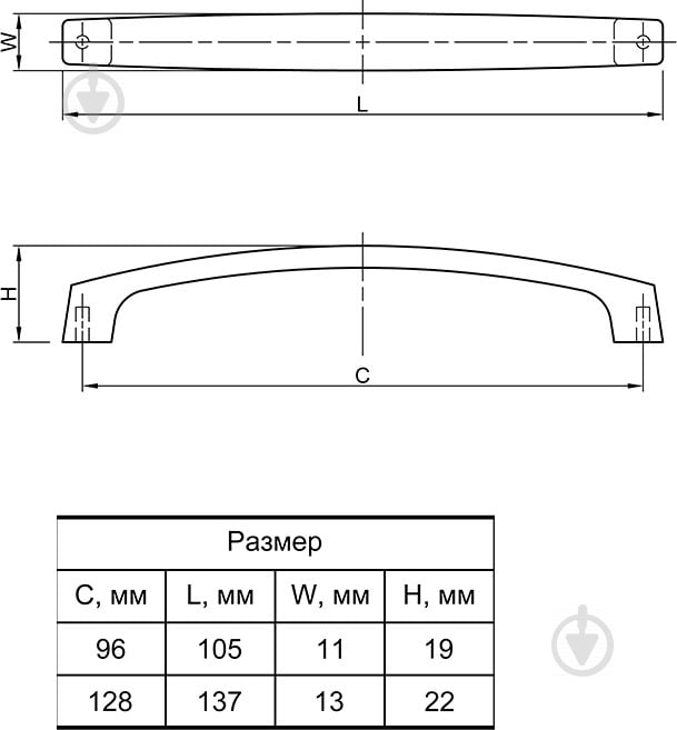 Мебельная ручка скоба Smart 98394 128 мм JH 30. 001/128 G4 бронза - фото 4