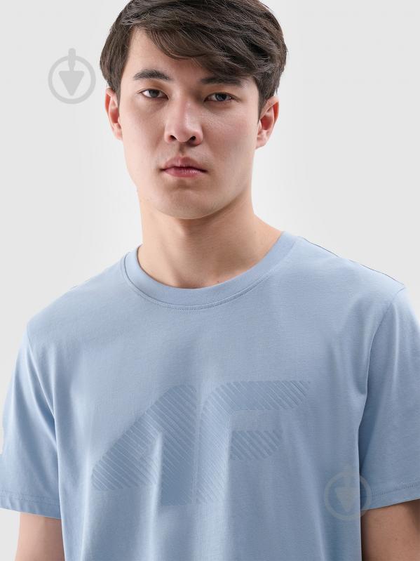Футболка 4F TSHIRT M2075 4FWSS25TTSHM2075-34S р.S блакитний - фото 3 Футболка 4F TSHIRT M2075 4FWSS25TTSHM2075-34S р.S блакитний - фото 3