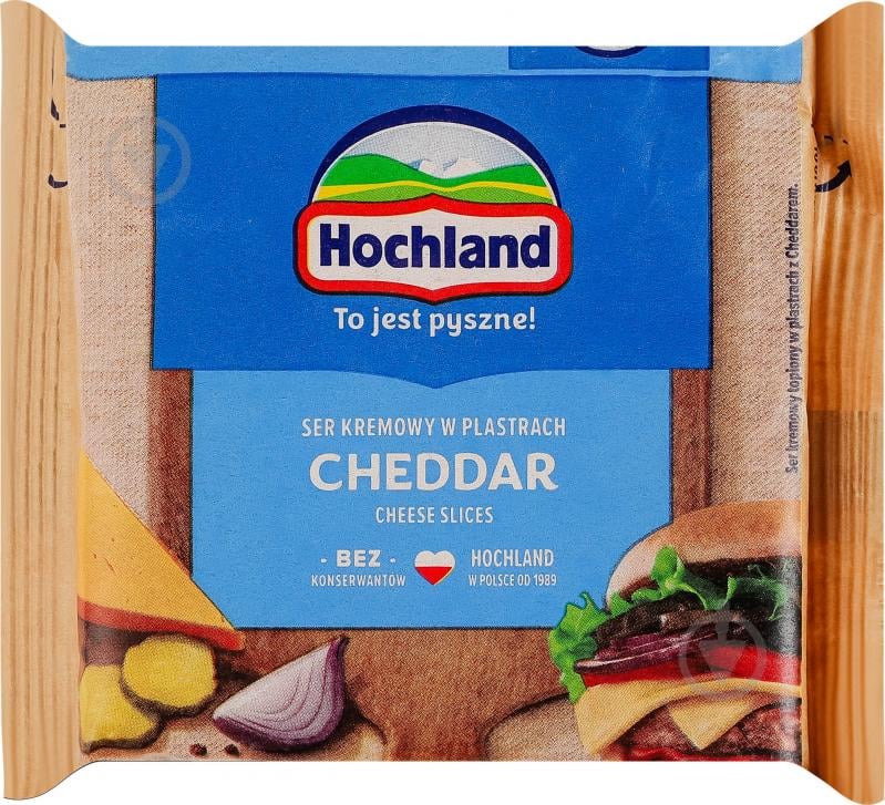 Сыр Hochland Чеддарь 130г - фото 1 Сыр Hochland Чеддарь 130г - фото 1