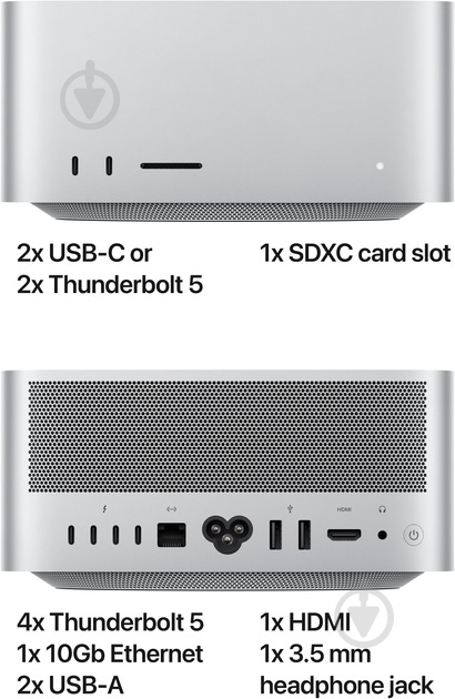 Компьютер Apple Mac Studio M3 96/1ТВ (MU973UA/A) silver - фото 5