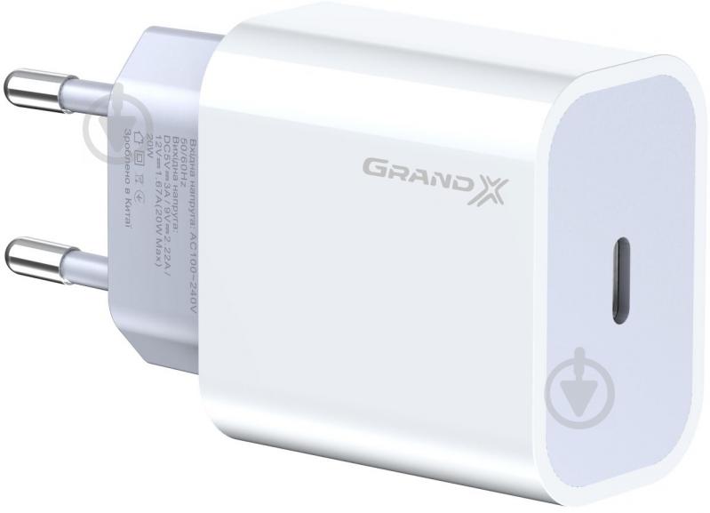 Зарядное устройство Grand-X CH-770 20W PD 3.0 USB-C для Apple iPhone и Android QC4.0,FCP,AFC - фото 2